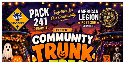 \ud83c\udf83\ud83d\udc7b COMMUNITY TRUNK OR TREAT \u2014 EVERYONE IS WELCOME! \ud83d\udc7b\ud83c\udf83