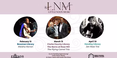 Little Noon Music with The Flying Camel Trio - Presented by Friends of HRLS