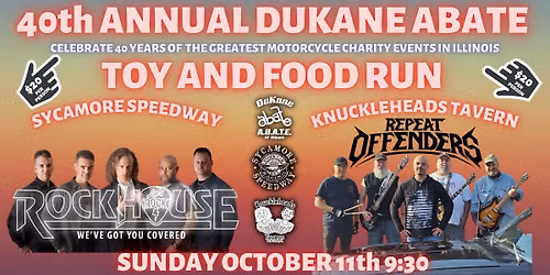 Participate in DuKane ABATE Toy & Food Run