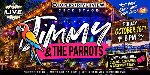 Jimmy and the Parrots at Cooper's Riverview!