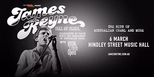 James Reyne March 6 Hindley Street Music Hall Adel SA 