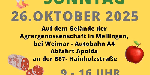Mellinger Bauernmarkt im Herbst am Sonntag, 26.Oktober 2025