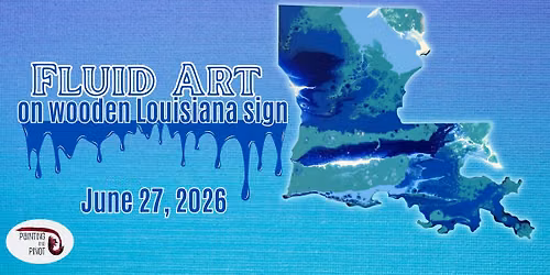 Paint Pour\/Fluid Art \u2013 Louisiana Wood Sign