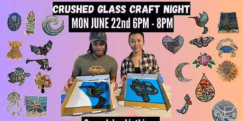 Crushed Glass Suncatcher at Carmelo's w Maryland Craft Parties