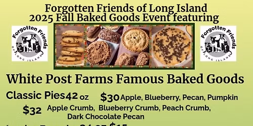 FFOLI Fall Baked Goods Event featuring White Post Farms Famous Baked Goods