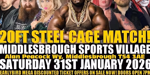 AMERICAN WRESTLING EPW MIDDLESBROUGH 20FT STEEL CAGE MATCH!