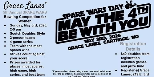 Grace Lanes 5th Annual Women's Spare Wars Tournament