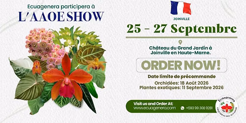 Ecuagenera participera au **Salon de l'AAOE (Association d'Amateurs d'Orchid\u00e9es Exotiques)