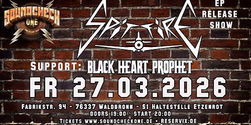Spitfire EP Release Show + Support: Black Heart Prophet