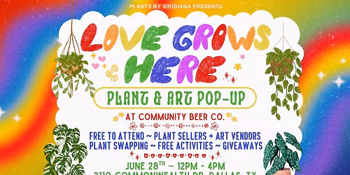 \ud83e\udeb4 Love Grows Here: Plant & Art Pop-Up @ Community Beer Co. \u2764\ufe0f