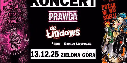Prawda // De Łindows + Koniec Listopada // Zielona Góra // JazzKino