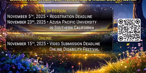 Musicians with Disabilities Music Festival-No Application Fees 