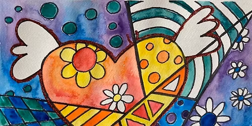 SINGLE CLASS - Mixed Media Heart-Art *NEW*