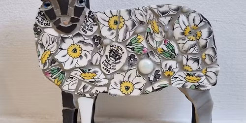 Mosaic Vintage Crockery Sheep or Pig Workshop \u00a340-