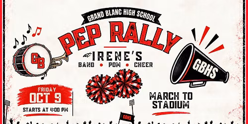 Pep Rally! before the last home game at Grand Blanc High School