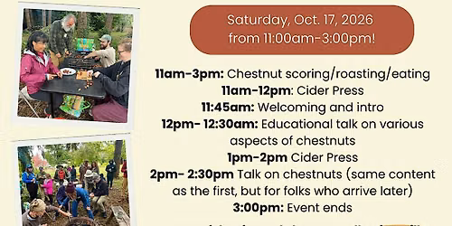 2026 Milwaukie Chestnut Festival at Yamane-Bose Food Forest