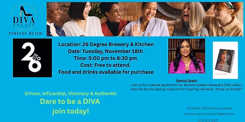 November DIVA Locals Pompano Beach meeting\/keynote speaker\/book signing