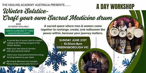 WINTER SOLSTICE - CRAFT YOUR SACRED DRUM- A DAY WORKSHOP