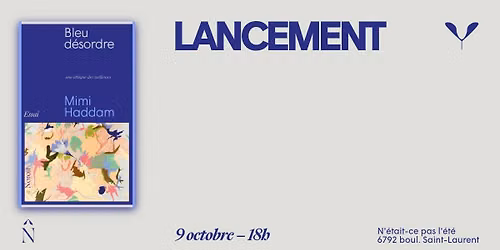 \u208a\u02da\u22b9\u22c6LANCEMENT \ud802\udd8d \u208a\u02da\u22b9\u22c6BLEU D\u00c9SORDRE, de Mimi Haddam