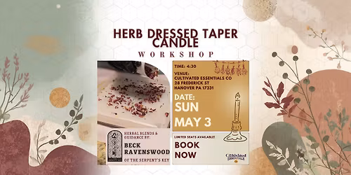 Herb-Dressed Taper Candle Workshop