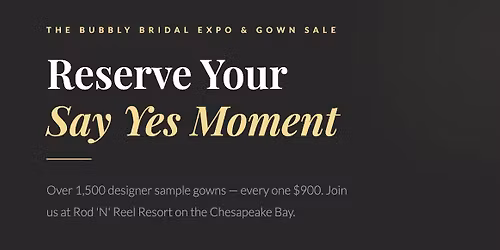 Bubbly Bridal Expo | Summer Sample Sale | $900 Gowns 