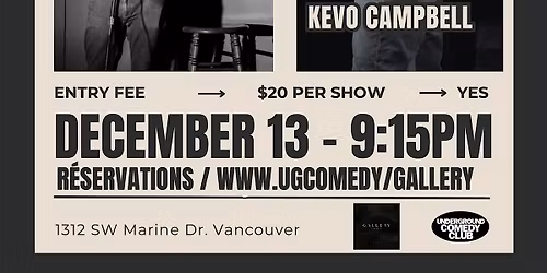 Underground Comedy at Gallery