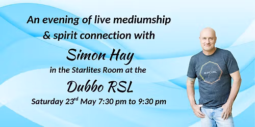 Aussie medium, Simon Hay at the Dubbo RSL