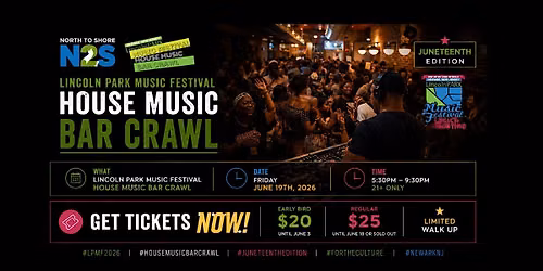 Lincoln Park Music Festival House Music Bar Crawl 2026 (7th Annual)