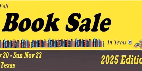 The Best Fall Book Sale in Texas - 2025 Edition