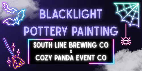 Blacklight Pottery Painting with Cozy Panda