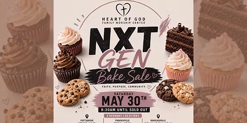 05\/30 @ 8:30AM Youth Ministry Bake Sale at Redner's Warehouse Market!!!