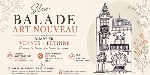 Slow Balade Art Nouveau \u2013 Quartier Vennes-F\u00e9tinne