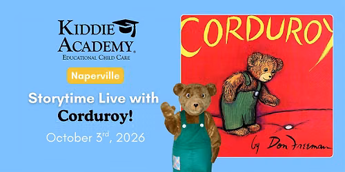 FREE Storytime Live Event with Corduroy in Naperville!