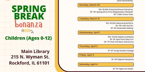 Spring Break Bonanza-Children (Ages 0-12)