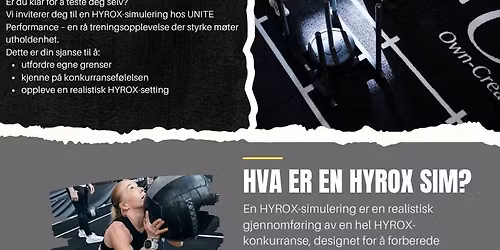 UNITE - HYROX SIMULASJON 7.JUNI 2027