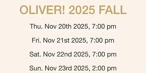 Cathedral Players present Oliver!