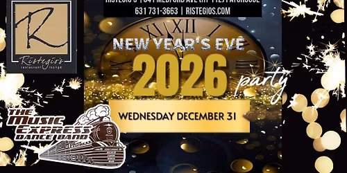 NEW YEARS EVE @ RISTEGIO\u2019S WITH THE MUSIC EXPRESS DANCE BAND