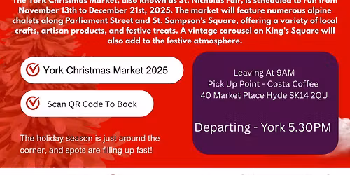 York Christmas Market & Afternoon Tea For One