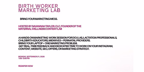 Birth Worker Marketing Lab