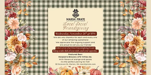 Marsh Pirate\u2019s Friendsgiving 