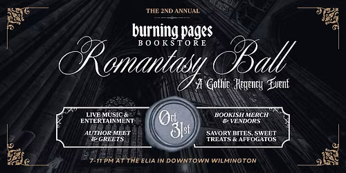 Gothic Regency Romantasy Ball hosted by Burning Pages Bookstore