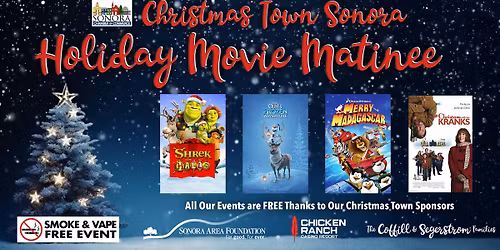Christmas Town Sonora: FREE Holiday Movies at the Sonora Opera Hall