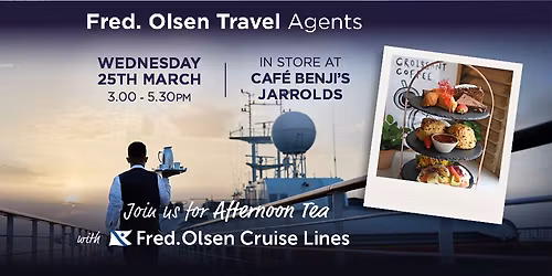 Afternoon Tea with Fred. Olsen Cruise Lines