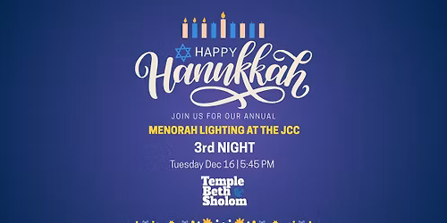 Menorah Lighting at the JCC- Third Night