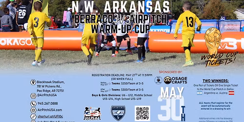 NW Arkansas Berraco 3v3 AirPitch Warm-Up Cup - 3v3 Soccer Tournament on AirPitch