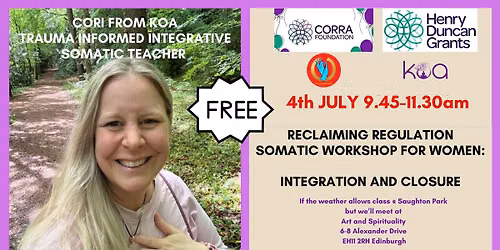 4th JULY: FREE RECLAIMING REGULATION-SOMATIC WORKSHOP FOR WOMEN-INTEGRATION AND CLOSURE
