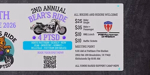 2nd Annual Bear's Ride for PTSD