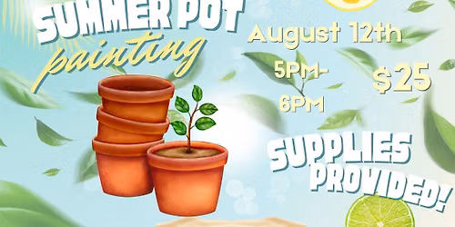 Summer Pot Painting Workshop \ud83c\udfa8\ud83e\udeb4