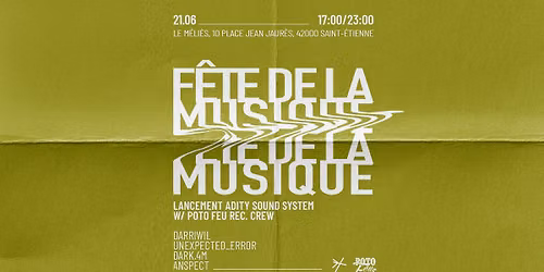 F\u00eate de la musique \u2022 Poto Feu Records x Adity \u2022 21.06.2026