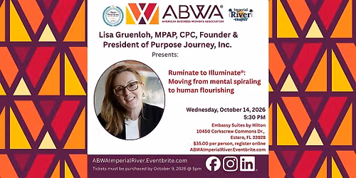 ABWA Imperial River October 14 General & Business Meeting